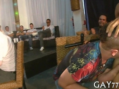 Helping out a hot stripper with his massive schlong