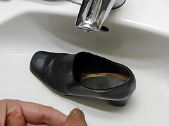 Piss in co-workers high heel