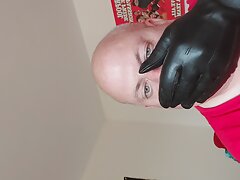 Sexy leather gloves