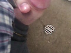 Jerking in public bathroom