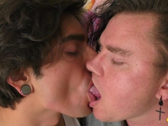 Collection Of Adventurous Men Delving Into Their Partners Delightful Kisses - Leo Blue