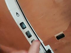 Cumming again in van