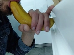 Want this banana to be your sweet treat while my mouth becomes your personal cum dispenser?