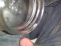 Thick load in a jar.