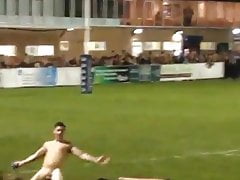Naked on the court during play