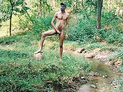 Sexy Indian college boy masterbate in outdoor