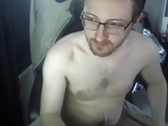 nerd almost shoots to his face