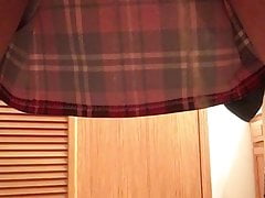 Crossdresser coming in pink panties