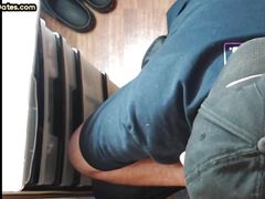 Gloryhole POV DILF sucks cock in closeup homemade BJ scene