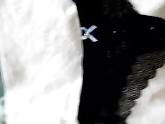 Mate cumming on wifes skimpies