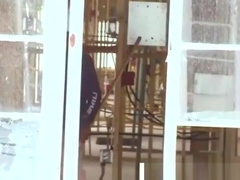 Gay plays with his cock on the streets