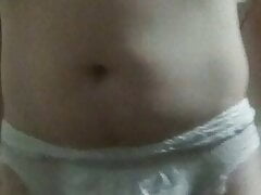 Pissing inside this new diaper