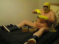 Me in stinky blue Piss-Gummistiefel and wallowing in Piss! 2