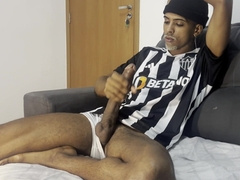 Draining his large manstick