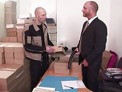 Delivery Guy Get Fucked Raw by Office Hunk