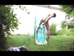 transvestite anal sextoy tranny gode outdoor 1062