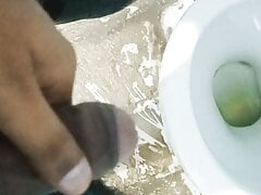 I couldn't control myself and started peeing all over the tiolst