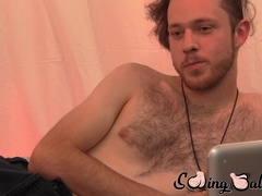 Bisexual Woody Johnson loves wanking his nice cock until wet climax