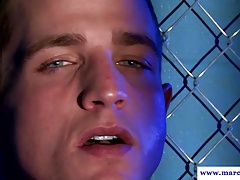 Ripped straight hunk jerking cut cock in solo
