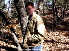 Straight Guy, Jeremy Goes for a Walk in the Woods and Ends Up Getting Some Ass Play