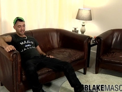 Tatted thug Jessy Karson jerks and thumbs his butt