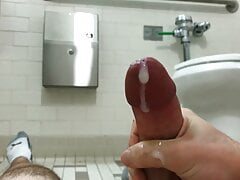 Cumming in Public Bathroom