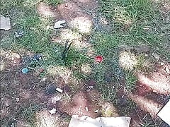 Risky masturbating and cumshot on hiking trails.