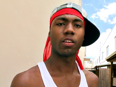 Black thug gay gets pulled and public fucked outdoors by white top