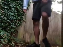 Hot FAG jerks outside
