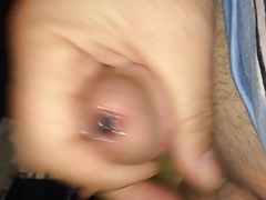 Paja de referesco en mi uretra con corrida (cum)