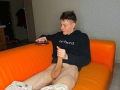 Gay cumshot, shafted, 4k porn