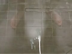 Messy Cumshot on a glass door