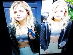 Tribute to double CHLOE MORETZ in blue Body