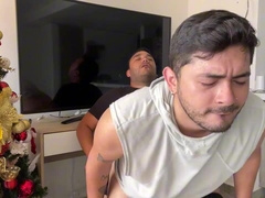 Torrid son provokes step-father until he takes his rump and leaves it open and utter of splooge