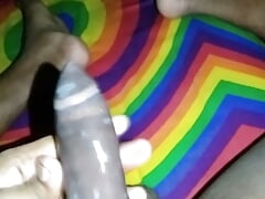Mid Night Horny Gay Big Cock Condom Masturbation At Home Privately  Part 01
