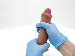Stretching this penis and its flexible skin - foreskin play