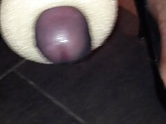 Cum trough panty hose estim