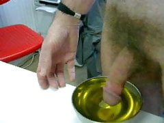 he plays with his piss
