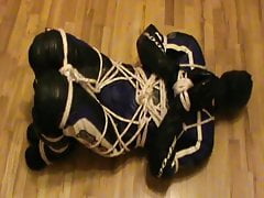 Bounded biker - 6 - hogtied
