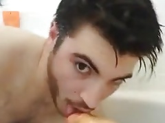 Swallov thaat huge dildo