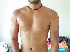 Young latino male plays with his very big COCK