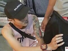 Big cock Asian guy fucked a guy he met at his gym club.