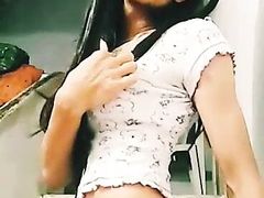 Crossdresser Fun With Dildo