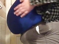 Fat dad chugs more and more (padding)