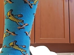 Butt Plug Boy Loves his Cute Banana Socks