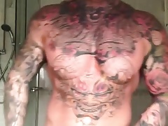 Tattoed guy and huge cock 3