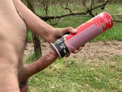 Pringles, outdoor, solo male fleshlight