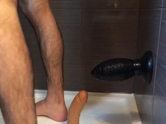 Extraordinary Monstrous Tilapia Ass Fucking Buttplug In The Douche Joy & Draining