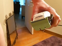 Trimming and shaving my junk before I jerking off and cumming in the shower