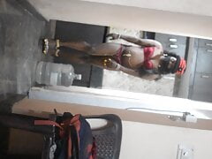 Crossdresser walking